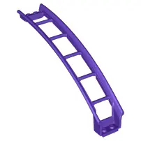Dark Purple Train, Track Roller Coaster Ramp Large Upper Part, 6 Bricks Elevation