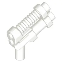 White Minifigure, Weapon Gun, Two Barrel Pistol - 10-Rib Top Barrel