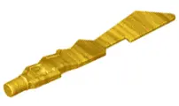Pearl Gold Minifigure, Weapon Sword Blade with Jagged Edges and Bar End
