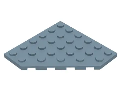 Sand Blue Wedge, Plate 6 x 6 Cut Corner