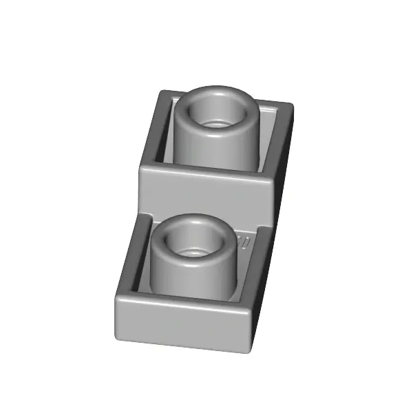 PLATE W/ HALF BOW INV. 1X2X2/3