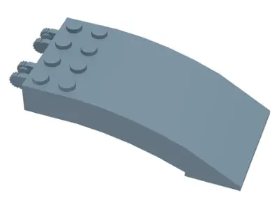 Sand Blue Windscreen 8 x 4 x 2 Curved with Locking Dual 2 Fingers
