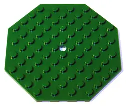 Green Plate, Modified 10 x 10 Octagonal with Hole