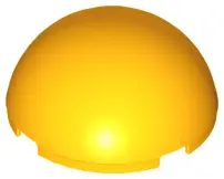 Bright Light Orange Cylinder Hemisphere 4 x 4
