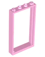 Bright Pink Door, Frame 1 x 4 x 6 with 2 Holes on Top and Bottom