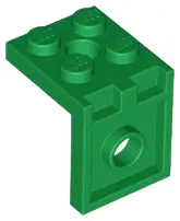 Green Bracket 2 x 2 - 2 x 2 with 2 Holes