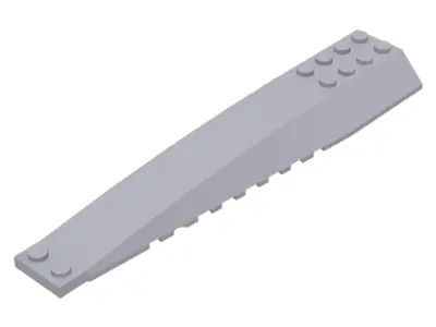 Light Bluish Gray Wedge 16 x 4 Triple Curved with Reinforcements