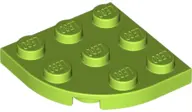 Lime Plate, Round Corner 3 x 3