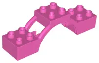 Dark Pink Duplo Arch 2 x 8 x 2 with Support