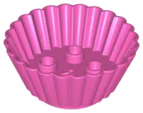 Dark Pink Duplo Cupcake / Muffin Cup with 2 x 2 Studs