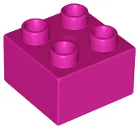 Magenta Duplo, Brick 2 x 2
