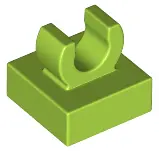 Lime Tile, Modified 1 x 1 with Open O Clip