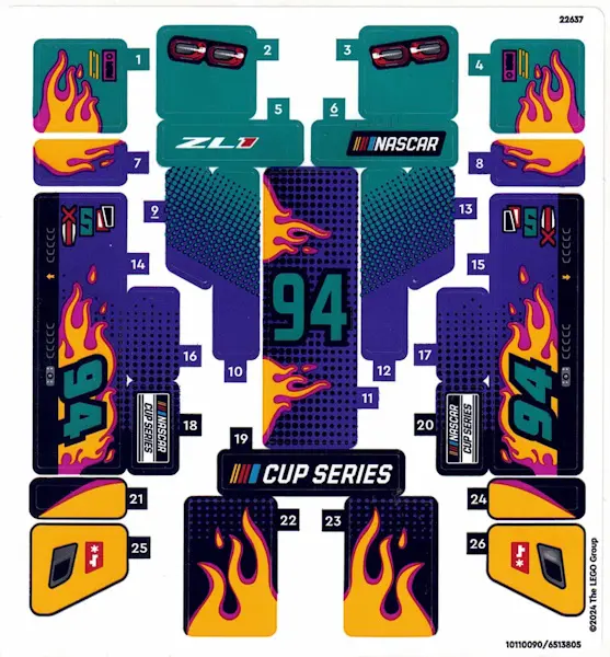Sticker Sheet for Set 76935, Sheet 1 - (10110090/6513805)