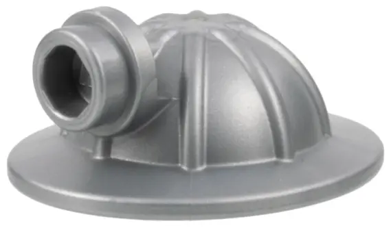 Flat Silver Minifigure, Headgear Helmet Mining with Head Lamp