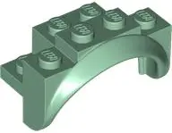 Sand Green Vehicle, Mudguard 4 x 2 1/2 x 2 with Arch Round, Solid Studs, and Rounded Legs