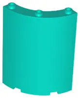 Dark Turquoise Cylinder Quarter 4 x 4 x 6