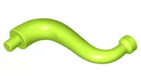 Lime Elephant Tail / Trunk with Bar End - Short Curved Tip