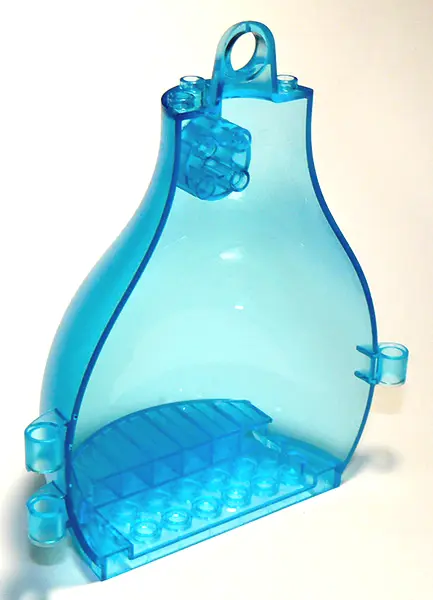 Trans-Light Blue Container, Pear-Shaped 5 x 12 x 14 Half