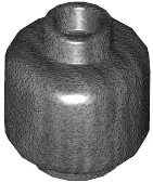 Pearl Dark Gray Minifigure, Head (Plain)