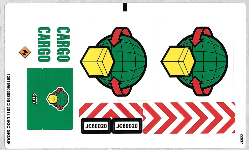 Sticker Sheet for Set 60020 - (13616/6030895)