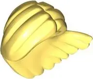 Bright Light Yellow Minifigure, Hair Female Long, Parted on Left, Swept over Left Side