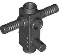 Black Minifigure, Utensil Tool Chainsaw Body with Handles and Studs