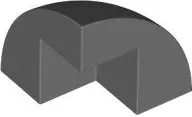 Dark Bluish Gray Brick, Round Corner 2 x 2 x 1 2/3 Dome Top