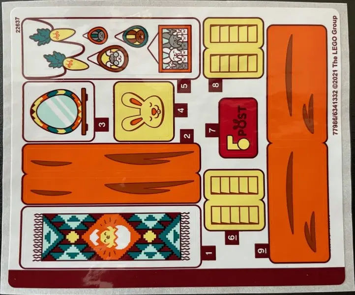 Sticker Sheet for Set 40449 - (77986/6341332)