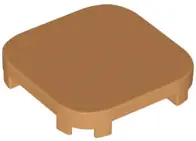 Medium Nougat Tile, Modified 4 x 4 with Rounded Corners and 4 Feet