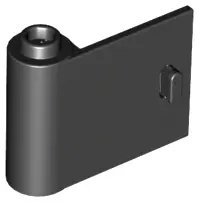 Black Door 1 x 3 x 2 Left - Open Between Top and Bottom Hinge