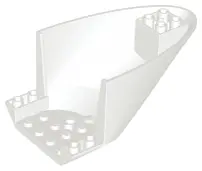 White Aircraft Fuselage Aft Section Curved Bottom 6 x 10