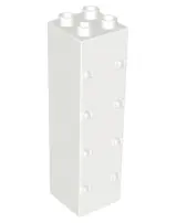 White Duplo Wall 2 x 2 x 6 with Drawer Slots and 8 Hinges