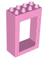 Bright Pink Duplo Door / Window Frame 2 x 4 x 5