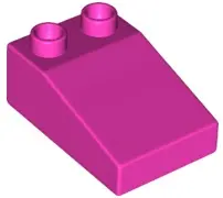 Dark Pink Duplo, Brick 3 x 2 Slope 33