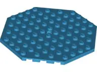 Dark Azure Plate, Modified 10 x 10 Octagonal with Hole
