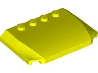 Neon Yellow Wedge 4 x 6 x 2/3 Triple Curved