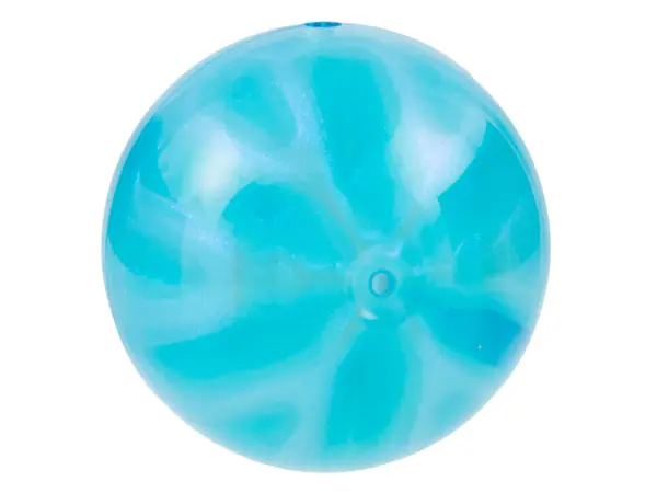 Trans-Light Blue Ball, Hard Plastic 19mm D. with Molded Satin Trans-Clear Slotted Inner Ball Pattern