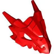 Red Dragon Head (Ninjago) Jaw Upper with Horns and Large Eye Openings