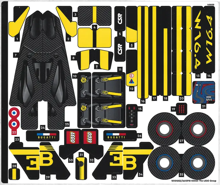 Sticker Sheet for Set 42151 - (10101053/6415918)