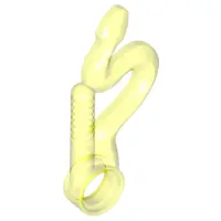 Trans-Neon Green Minifigure, Weapon Whip Bent with Snake Head and Pin Hole