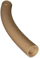 Tan Dinosaur Tail / Neck Middle Section with Bar Hole and Technic Pin Hole