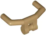 Tan Minifigure, Utensil Handlebars with Angular Handles