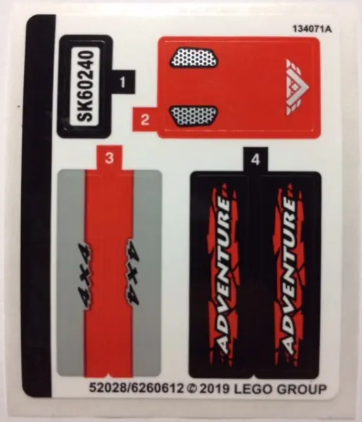 Sticker Sheet for Set 60240 - (52028/6260612)