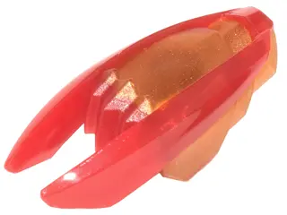 Reddish Copper Minifigure, Weapon Ninjago Time Blade with Molded Trans-Red Claws and Blades Pattern