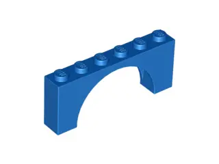 Blue Arch 1 x 6 x 2 - Medium Thick Top without Reinforced Underside