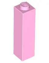 Bright Pink Brick 1 x 1 x 3
