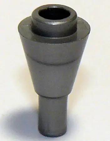 Flat Silver Cone 1 x 1 Inverted with Bar