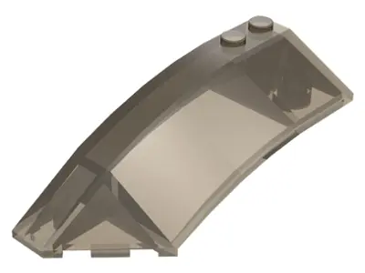 Trans-Brown Wedge 8 x 3 x 2 Open Left