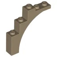 Dark Tan Arch 1 x 5 x 4 - Irregular Bow, Reinforced Underside