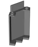 Dark Bluish Gray Panel 3 x 3 x 6 Corner Wall without Bottom Indentations